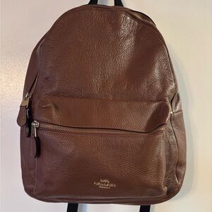 Coach Brown Leather Backpack
